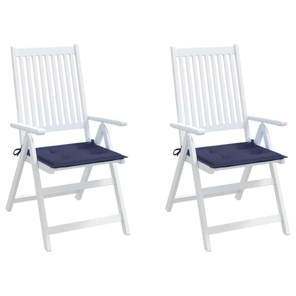 vidaXL pallehynder 2 stk. 40x40x3 cm oxfordstof marineblå
