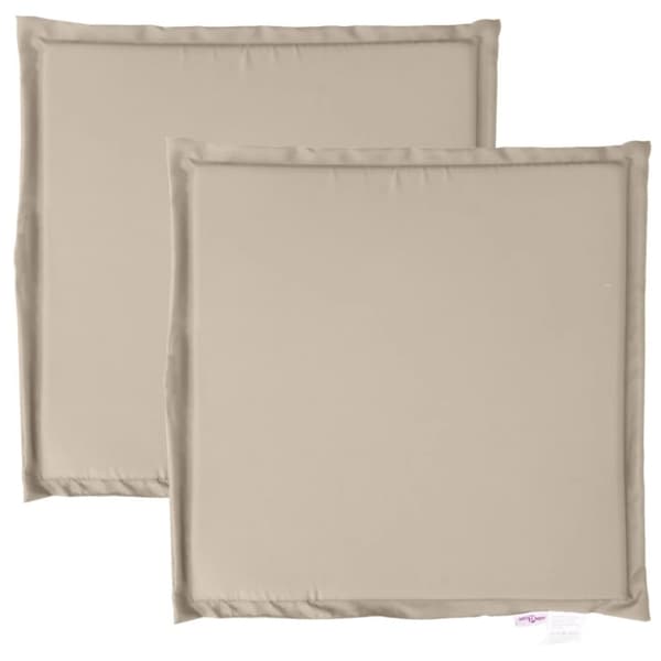 vidaXL udendørs sædehynder 2 stk. 45x45x2 cm firkantet gråbrun