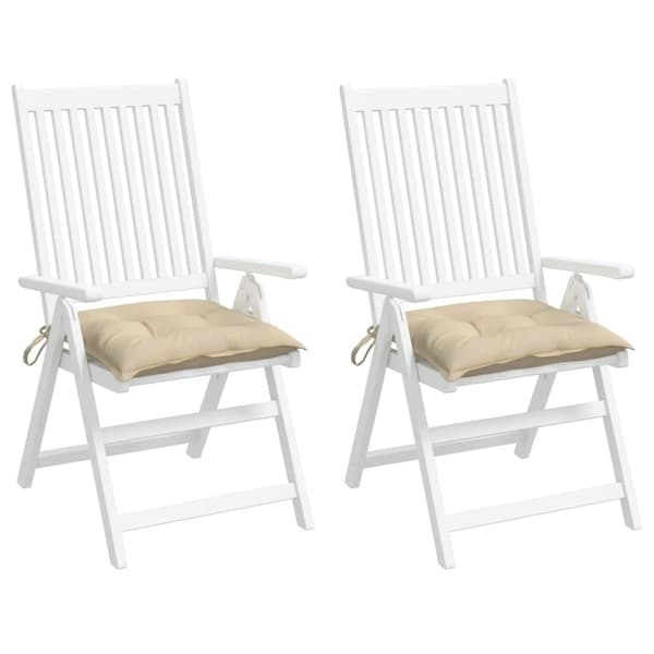 vidaXL stolehynder 2 stk. 40x40x7 cm oxfordstof beige
