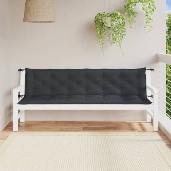 vidaXL Bänkdynor 2 st melerad antracit 200x50x7 cm tyg