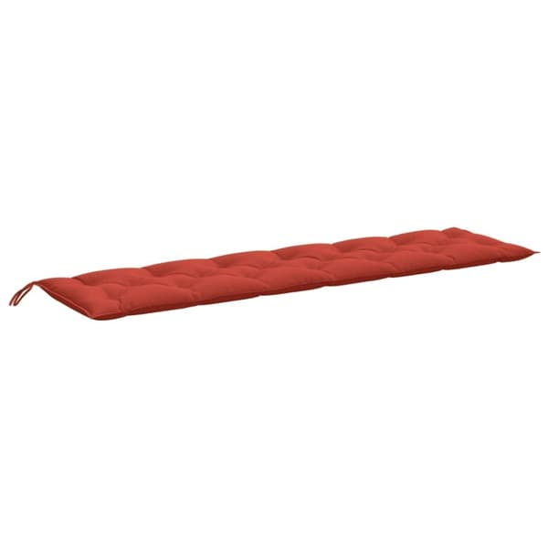 vidaXL Bänkdyna 2 st melerad röd 200x50x7 cm tyg