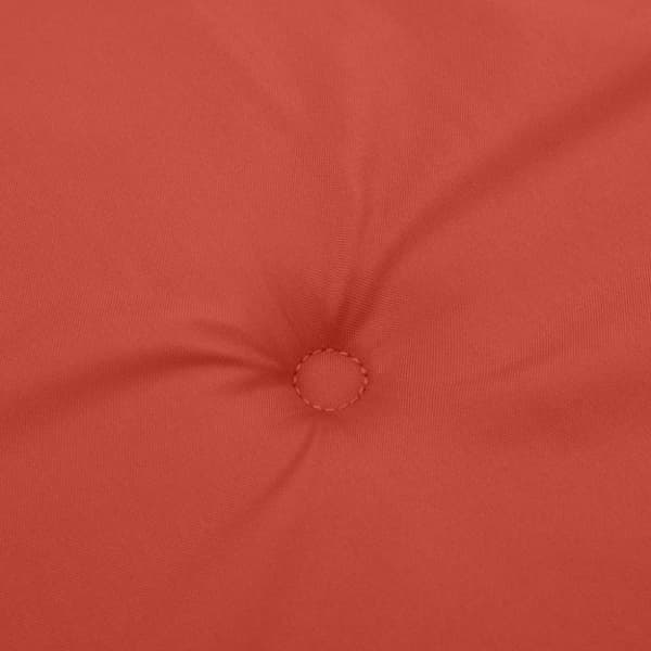 vidaXL Bänkdyna 2 st melerad röd 200x50x7 cm tyg
