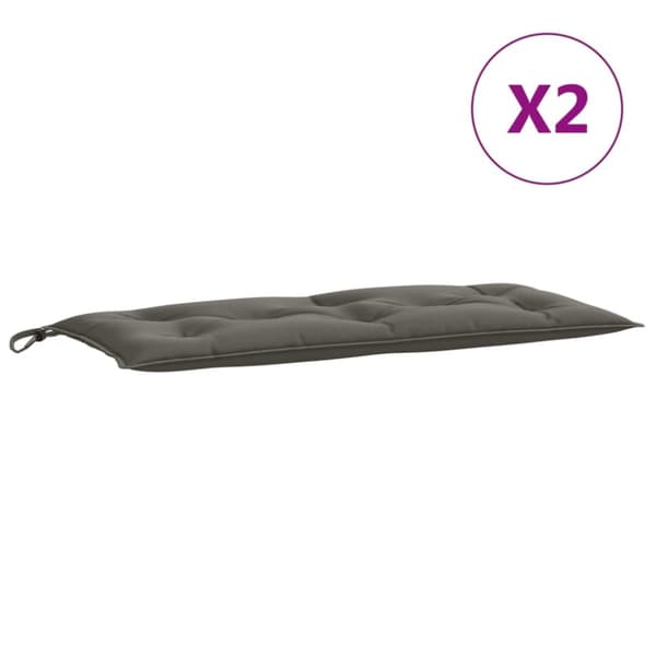 vidaXL hynder til havebænk 2 stk. 100x50x7 cm stof meleret mørkegrå