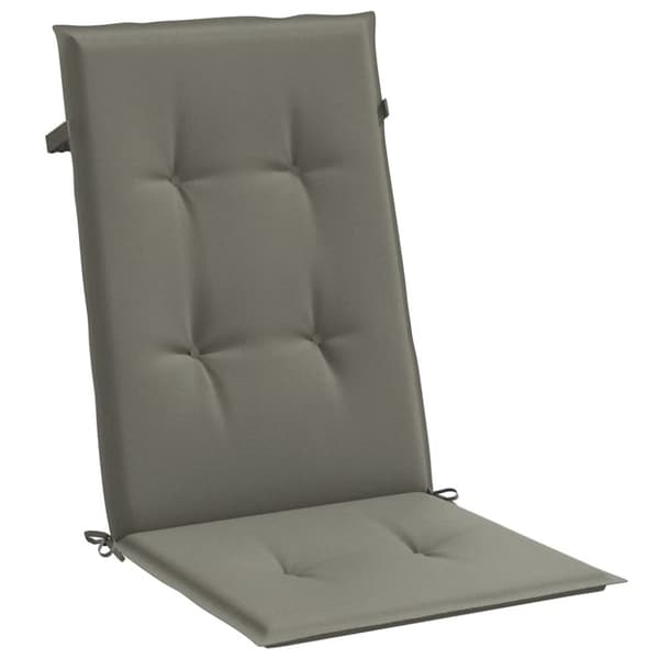 vidaXL Stolsdynor högt ryggstöd 4 st melerad mörkgrå 120x50x4 cm tyg