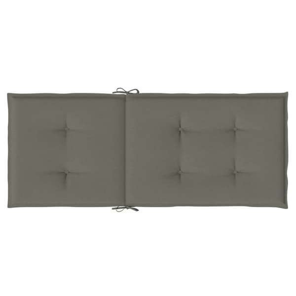 vidaXL Stolsdynor högt ryggstöd 4 st melerad mörkgrå 120x50x4 cm tyg