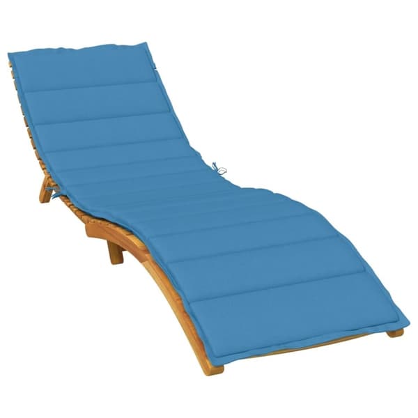 vidaXL hynde til liggestol 200x60x4 cm stof meleret blå