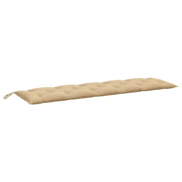 vidaXL Bänkdyna 2 st melerad beige 180x50x7 cm tyg