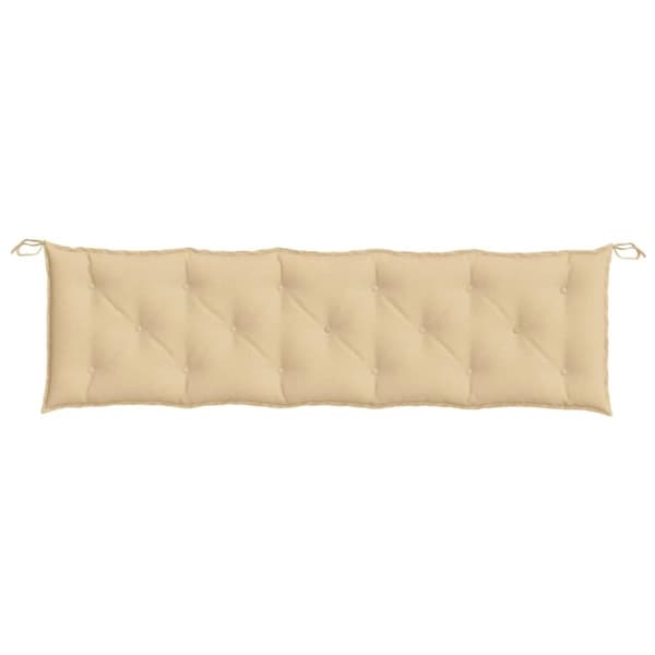 vidaXL Bänkdyna 2 st melerad beige 180x50x7 cm tyg