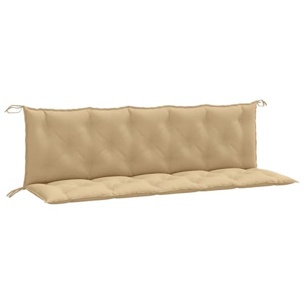 vidaXL Bänkdyna 2 st melerad beige 180x50x7 cm tyg