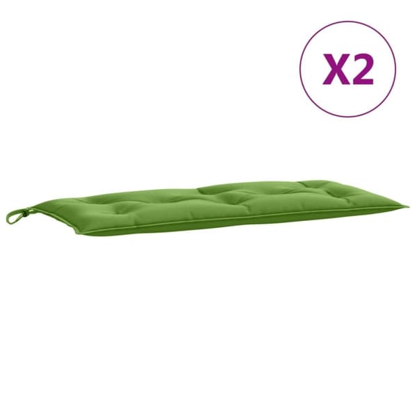 vidaXL hynder til havebænk 2 stk. 100x50x7 cm stof meleret grøn