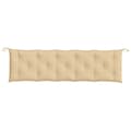 Miniatyrbillede 6 af 10: vidaXL hynder til havebænk 2 stk. 180x50x7 cm stof meleret beige