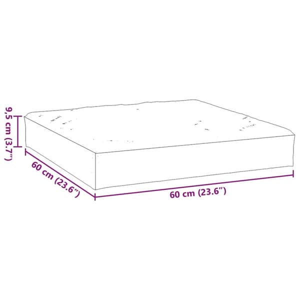 vidaXL Palldyna melerad röd 60x60x10 cm tyg