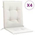 Miniatyrbillede 2 af 10: vidaXL stolehynder med lav ryg 4 stk. 100x50x4 cm stof cremefarvet