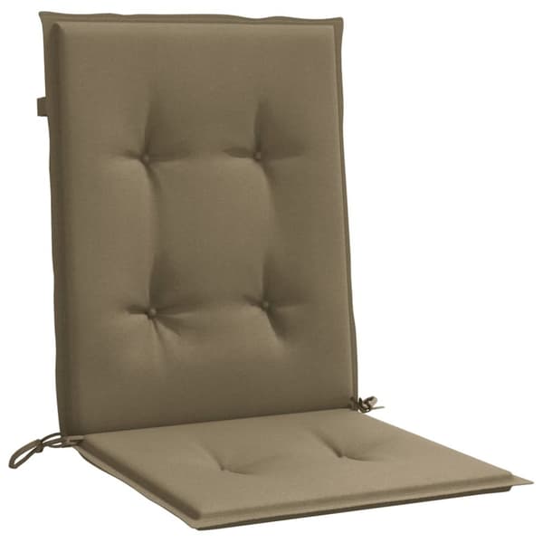vidaXL Stolsdynor lågt ryggstöd 6 st melerad taupe 100x50x4 cm tyg
