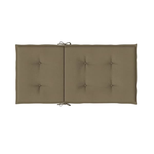 vidaXL Stolsdynor lågt ryggstöd 6 st melerad taupe 100x50x4 cm tyg