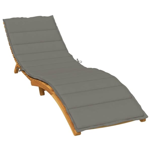 vidaXL hynde til liggestol 200x50x4 cm stof meleret mørkegrå