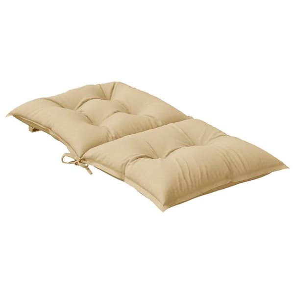 vidaXL stolehynder med lav ryg 4 stk. 100x50x7 cm stof beige