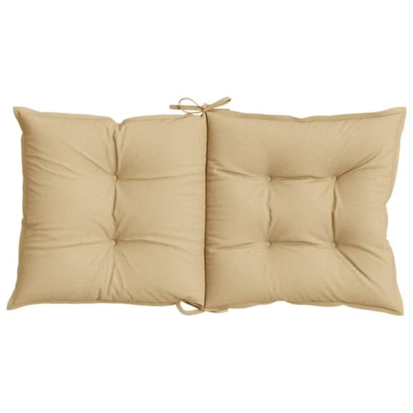 vidaXL stolehynder med lav ryg 4 stk. 100x50x7 cm stof beige