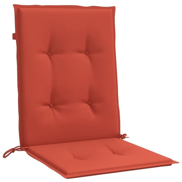 vidaXL Stolsdynor lågt ryggstöd 6 st melerad röd 100x50x4 cm tyg