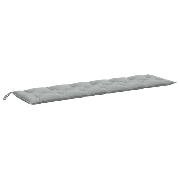 vidaXL hynder til havebænk 2 stk. 200x50x7 cm stof meleret lysegrå