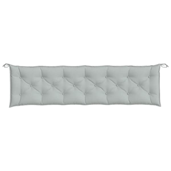 vidaXL hynder til havebænk 2 stk. 200x50x7 cm stof meleret lysegrå