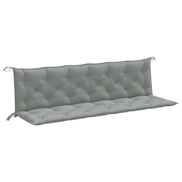 vidaXL hynder til havebænk 2 stk. 200x50x7 cm stof meleret lysegrå