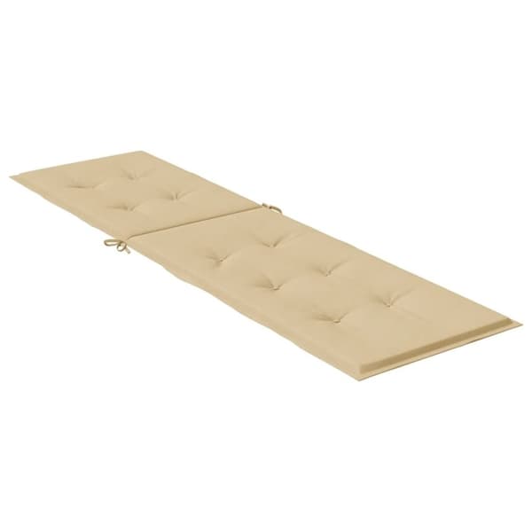 vidaXL Solsängsdyna melerad beige (75+105)x50x3 cm tyg