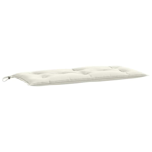 vidaXL hynder til havebænk 2 stk. 100x50x7 cm stof meleret cremefarvet