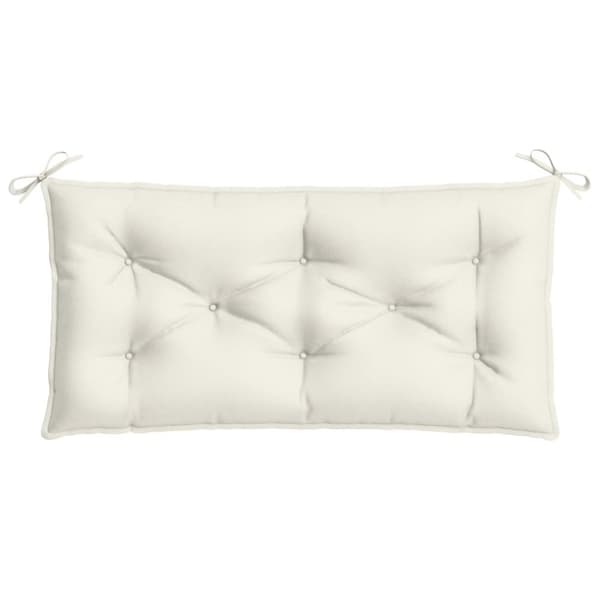 vidaXL hynder til havebænk 2 stk. 100x50x7 cm stof meleret cremefarvet