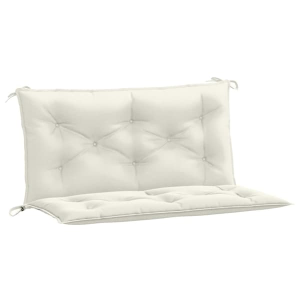 vidaXL hynder til havebænk 2 stk. 100x50x7 cm stof meleret cremefarvet