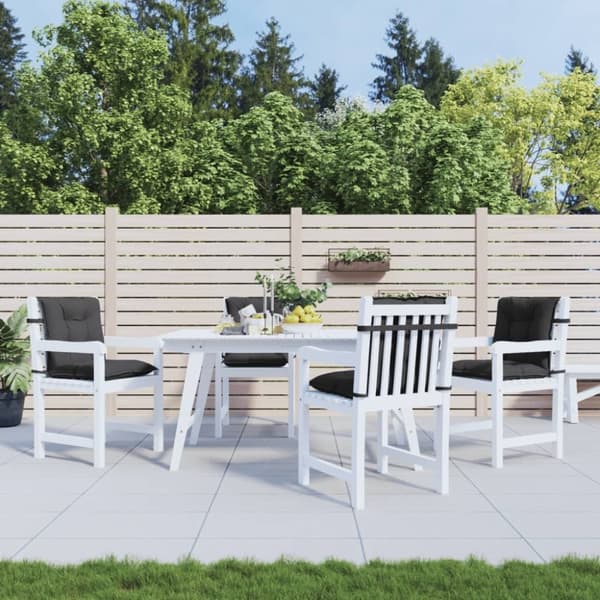 vidaXL stolehynder med lav ryg 4 stk. 100x50x7 cm stof antracitgrå