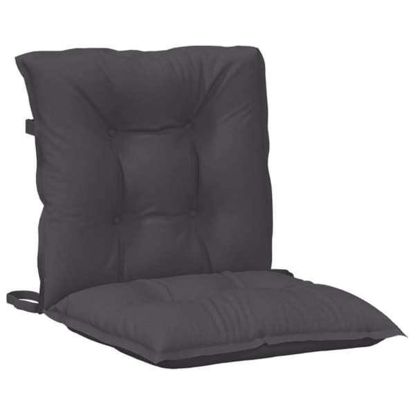vidaXL stolehynder med lav ryg 4 stk. 100x50x7 cm stof antracitgrå