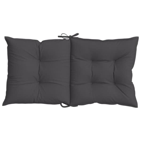 vidaXL stolehynder med lav ryg 4 stk. 100x50x7 cm stof antracitgrå