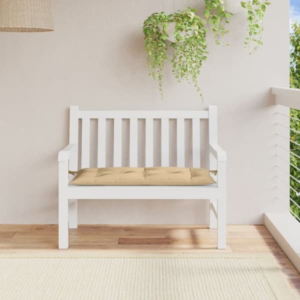 vidaXL Bänkdyna melerad beige 100x50x7 cm tyg