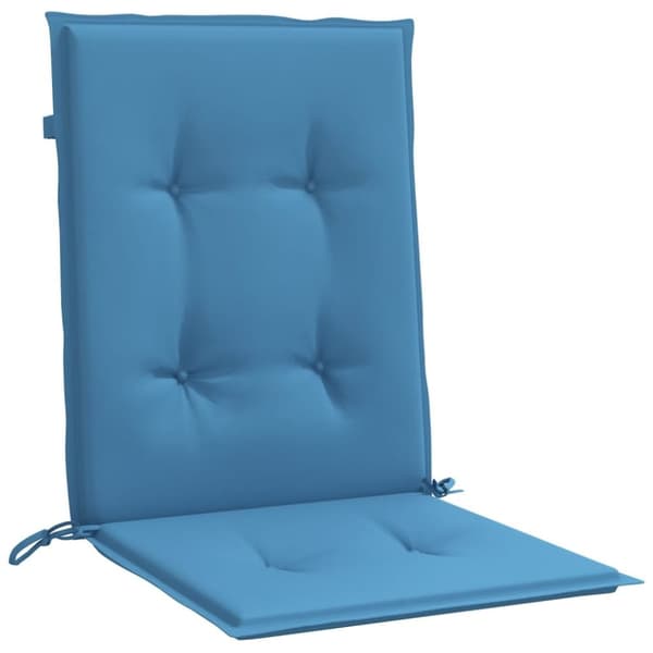 vidaXL stolehynder med lav ryg 6 stk. 100x50x4 cm stof blå