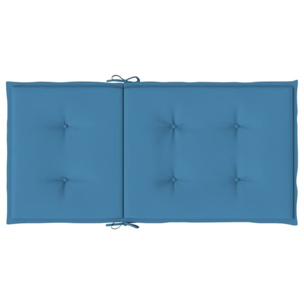vidaXL stolehynder med lav ryg 6 stk. 100x50x4 cm stof blå