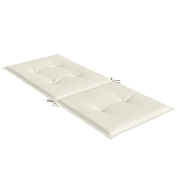 vidaXL Stolsdynor högt ryggstöd 4 st melerad gräddvit 120x50x4 cm tyg