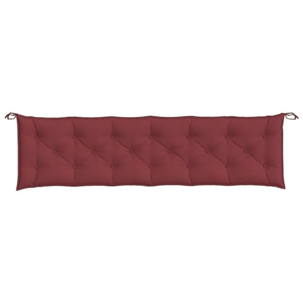 vidaXL hynder til havebænk 2 stk. 200x50x7 cm stof meleret vinrød
