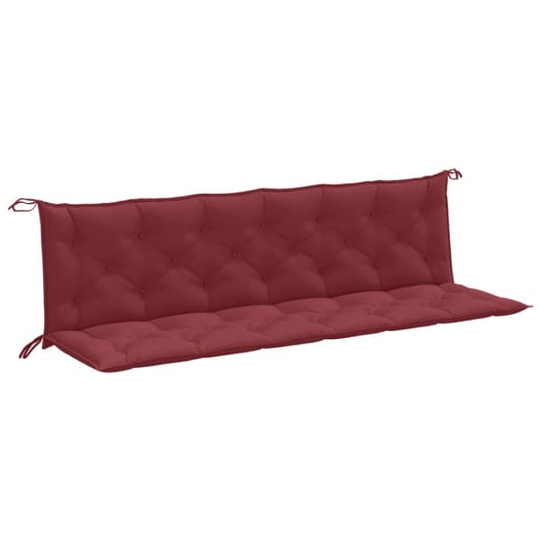 vidaXL hynder til havebænk 2 stk. 200x50x7 cm stof meleret vinrød