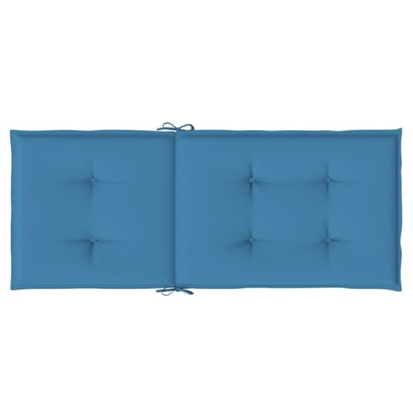 vidaXL stolehynder med høj ryg 4 stk. 120x50x4 cm stof blå