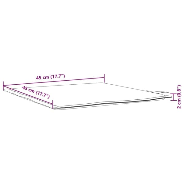 vidaXL Sittdynor för trädgården 2 st antracit 45x45x2 cm fyrkantig