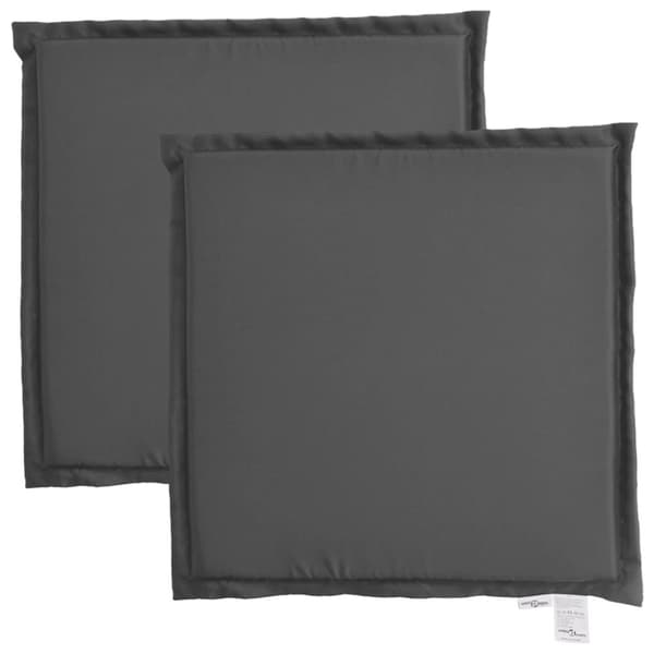 vidaXL Sittdynor för trädgården 2 st antracit 45x45x2 cm fyrkantig