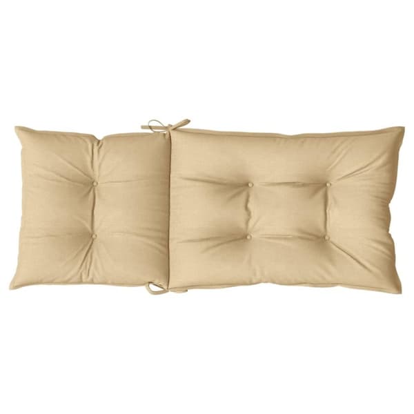 vidaXL Stolsdynor högt ryggstöd 4 st melerad beige 120x50x7 cm tyg