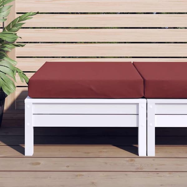vidaXL pallehynde 60x60x10 cm stof meleret vinrød