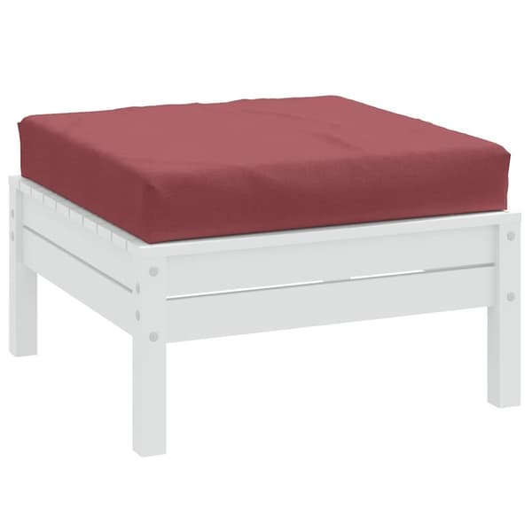 vidaXL pallehynde 60x60x10 cm stof meleret vinrød