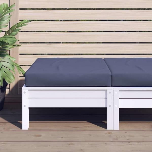 vidaXL pallehynde 60x60x10 cm oxfordstof marineblå