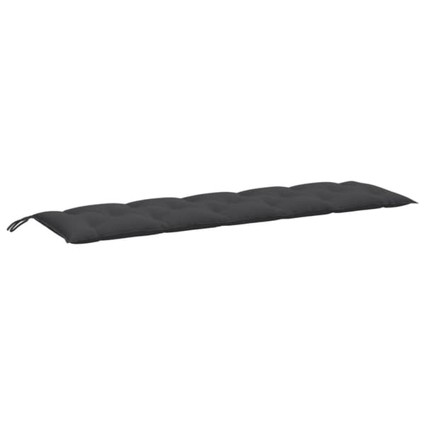vidaXL hynder til havebænk 2 stk. 180x50x7 cm stof meleret antracitgrå