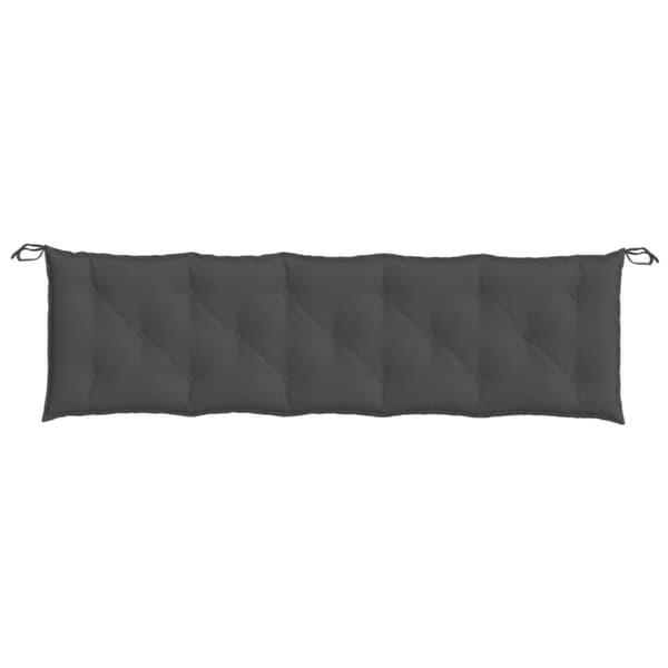 vidaXL hynder til havebænk 2 stk. 180x50x7 cm stof meleret antracitgrå