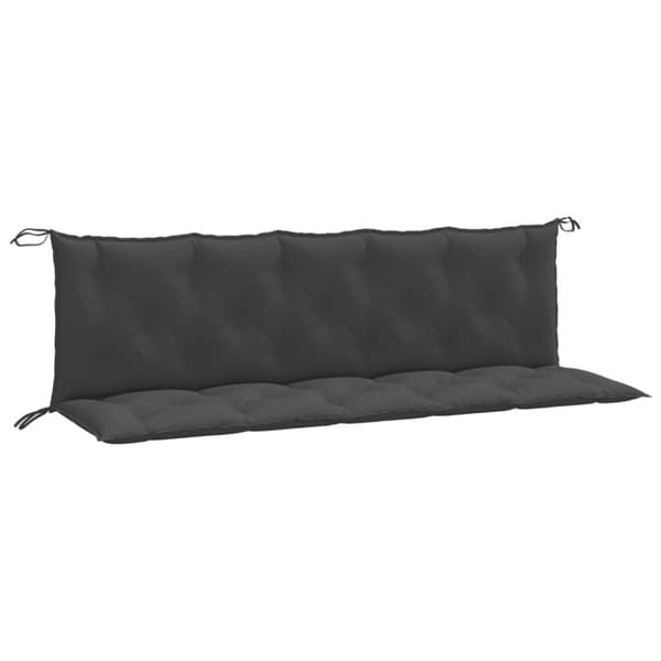 vidaXL hynder til havebænk 2 stk. 180x50x7 cm stof meleret antracitgrå