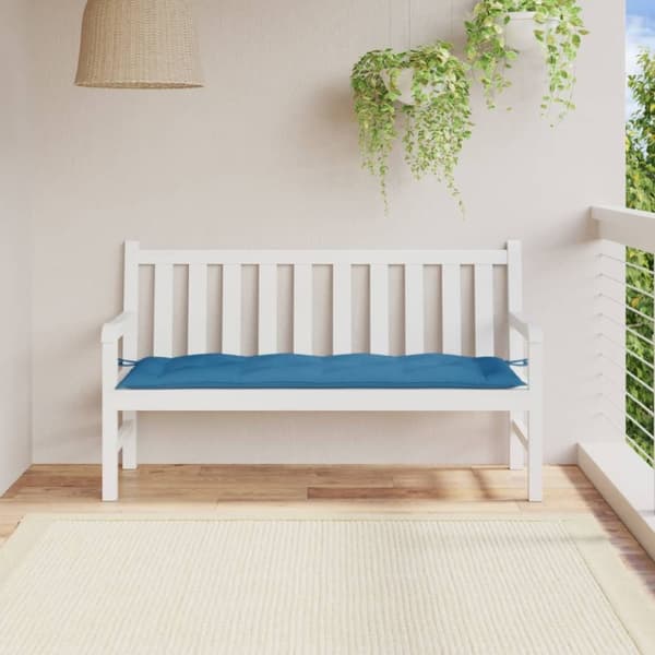 vidaXL hynde til havebænk 150x50x7 cm stof meleret blå